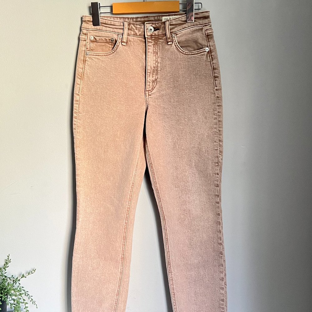 Rag & Bone Rose Glitz Nina High Rise Ankle Cigarette Jeans - Picture 6 of 12